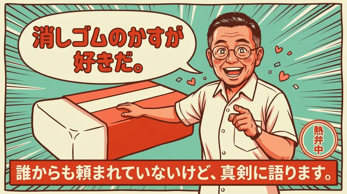 消しゴムのかすが 好きだ。