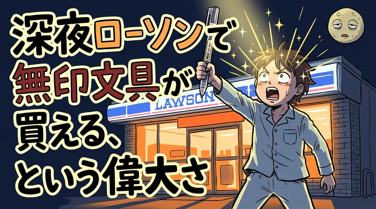 深夜のローソンで 無印良品の文具が買える、 ということの偉大さ
