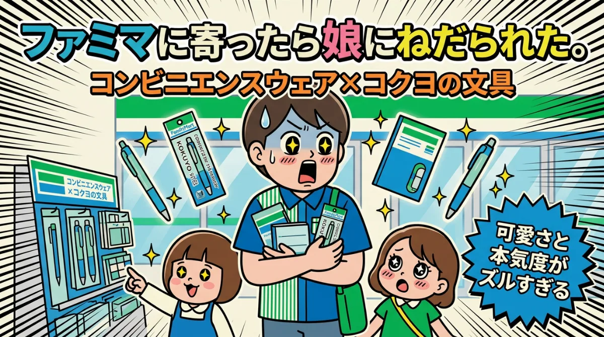 ファミマに寄ったら 娘にねだられた。 コンビニエンスウェア×コクヨの文具、 可愛さと本気度がズルすぎる