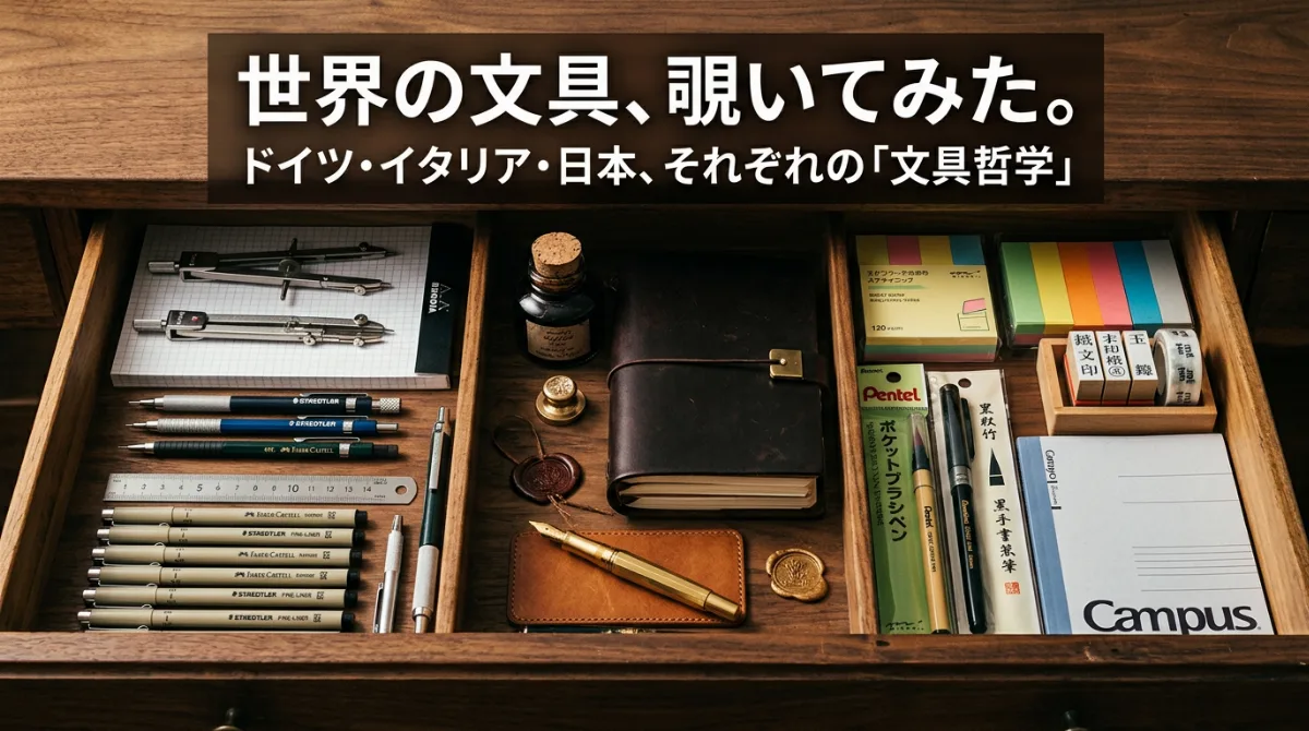 世界の文具、覗いてみた。 ドイツ・イタリア・日本、 それぞれの「文具哲学」