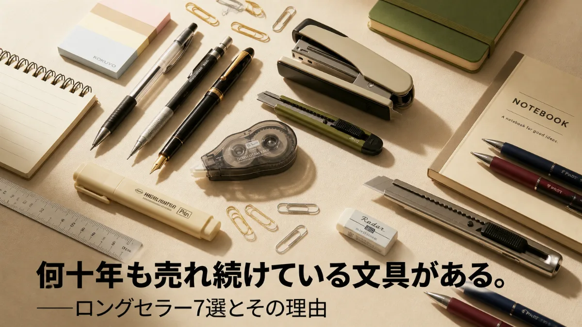 何十年も売れ続けている 文具がある。 ──ロングセラー7選とその理由