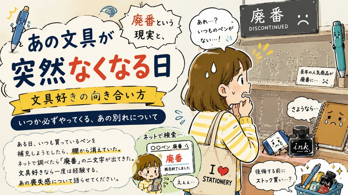あの文具が突然なくなる日 ──廃番という現実と、 文具好きの向き合い方
