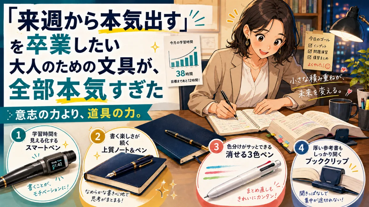 「来週から本気出す」を 卒業したい大人のための文具が、 全部本気すぎた
