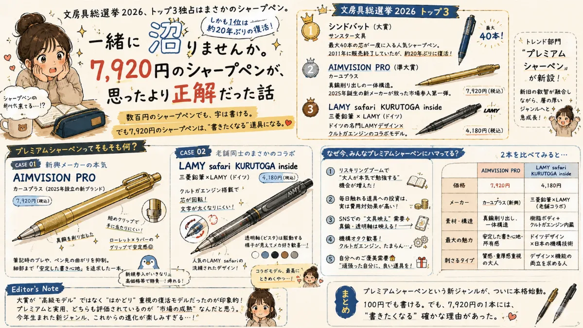 【2026年トレンド特集】 一緒に沼りませんか。 7,920円のシャープペンが、 思ったより正解だった話