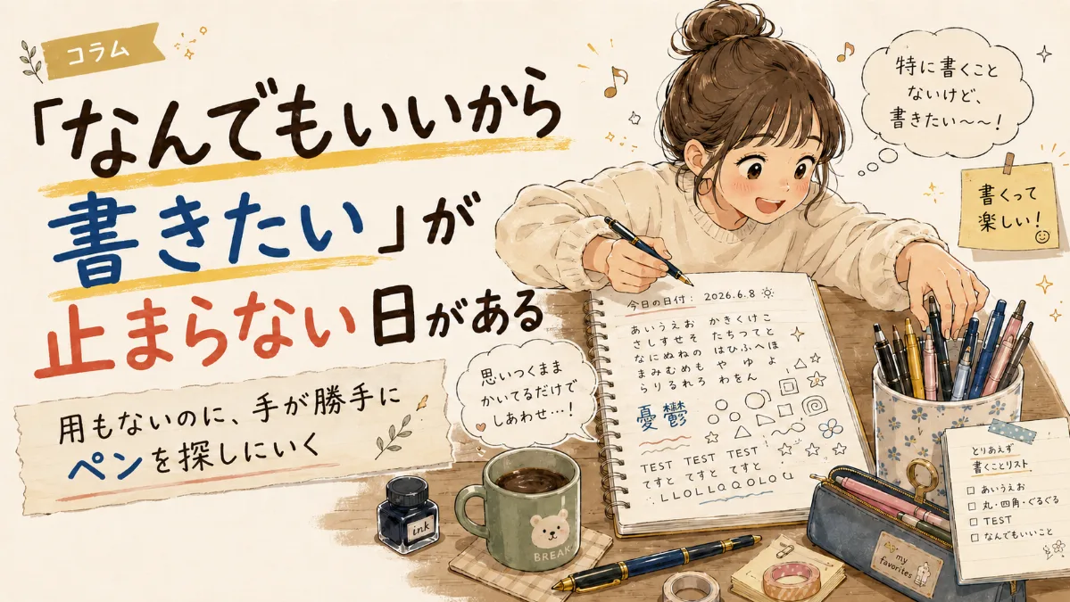 「なんでもいいから”書きたい”」が 止まらない日がある