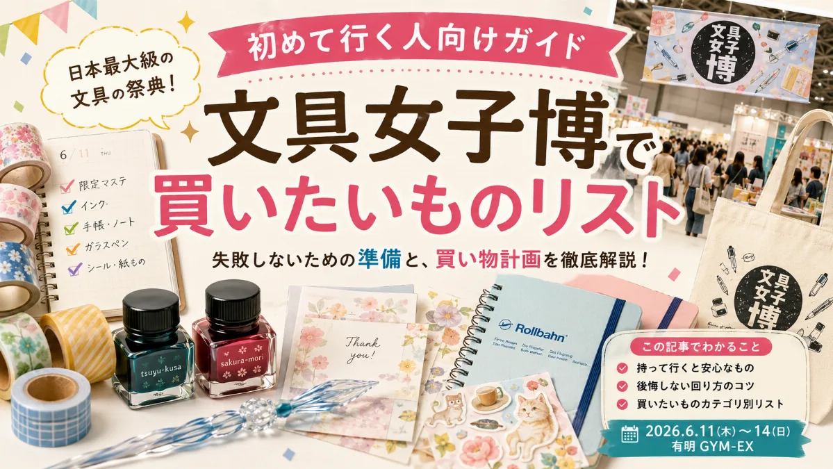文具女子博で買いたいものリスト ｜初めて行く人向けガイド